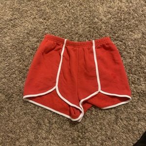 Red lounge urban outfitters shorts / size M